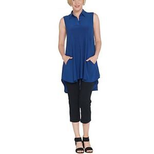 Women with Control Petite Tunic & Crop Pants Set